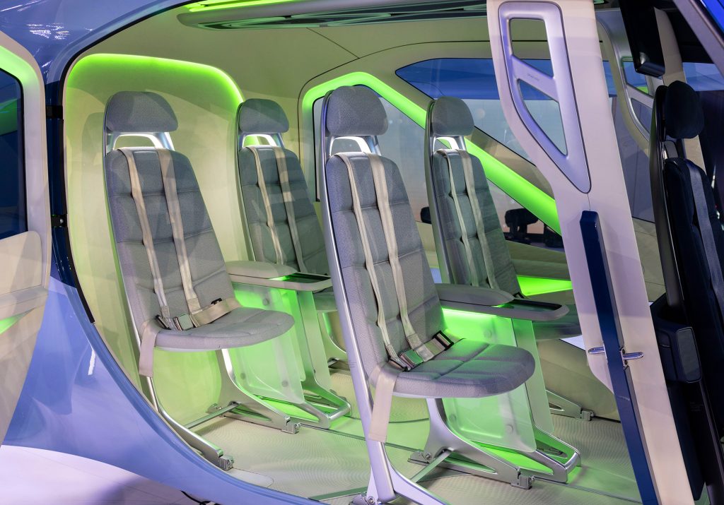 Inside look at passenger seating of Hyundai's Supernal
