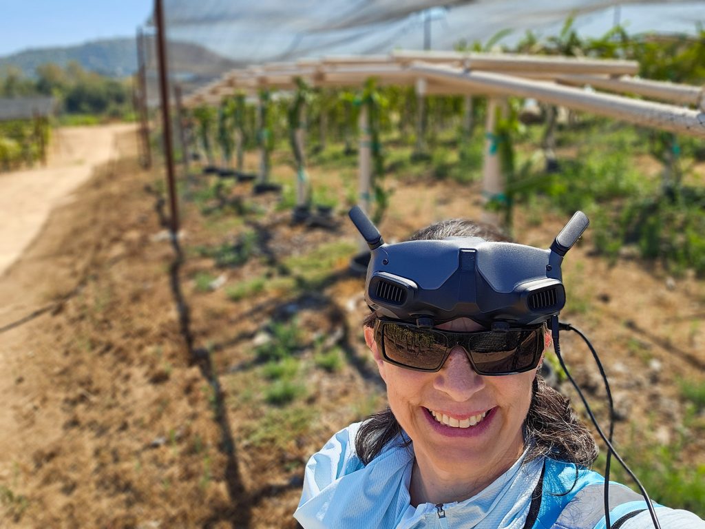 Author of this post in drone pilot head gear