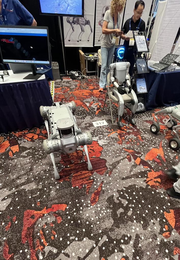 Robot dogs at the Expo