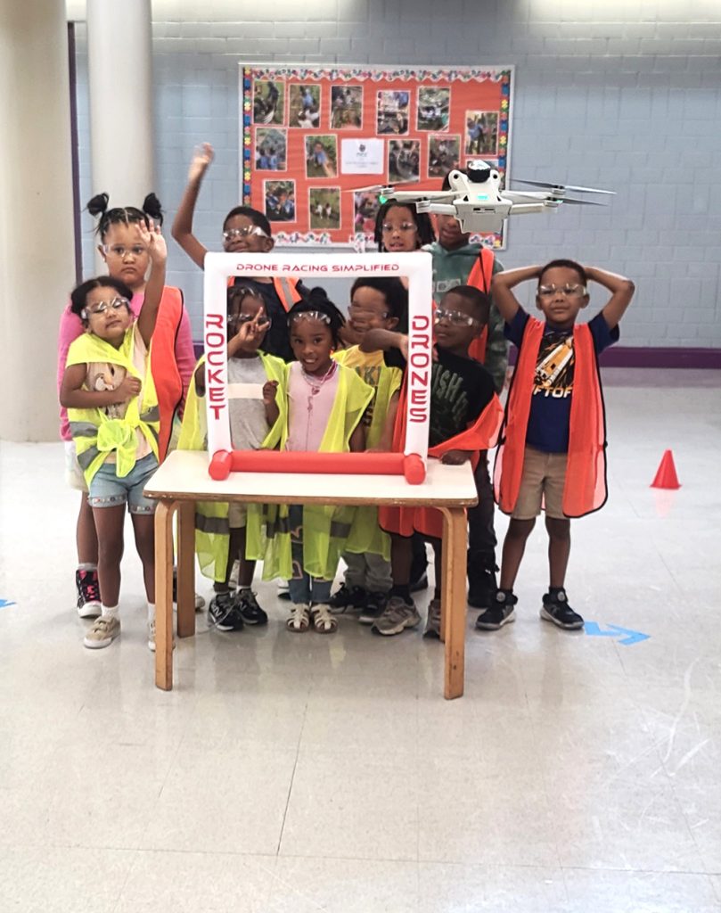 Young children at Drone Summer Camp
