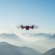 Drone flying in the air