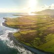 Drone shot of the coast of Ireland