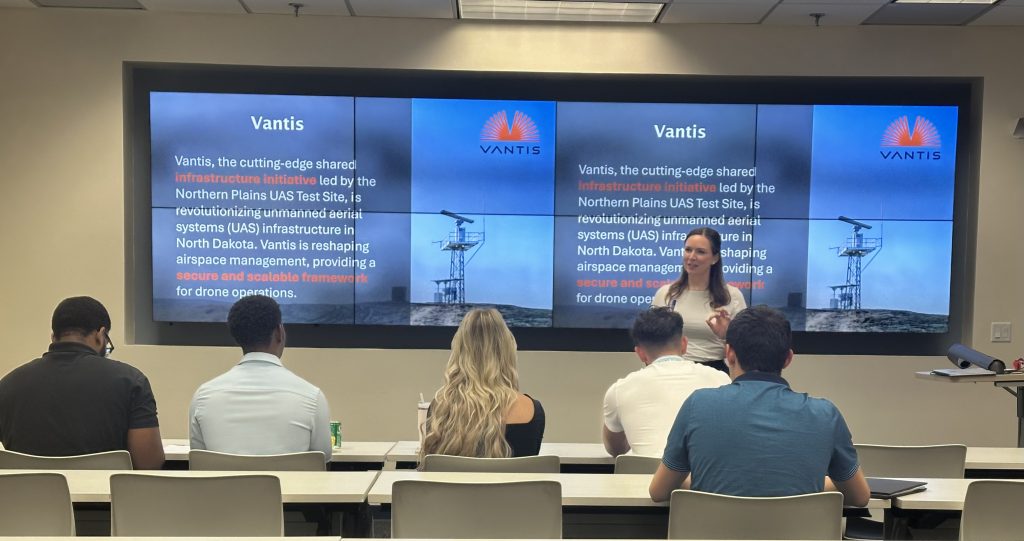 Erin Roesler giving FIU students an overview of Vantis