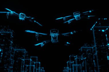group of drones in a control system