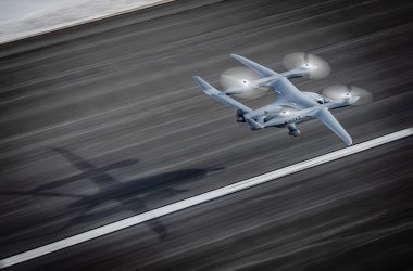 A250 Flight Testing at the flight testing facility in Plattsburgh, NY. Image credit: BETA Technologies